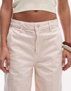 Mango Relaxed Straight Leg Jeans In Light Pink For Women -Mango Sales 208345472 5