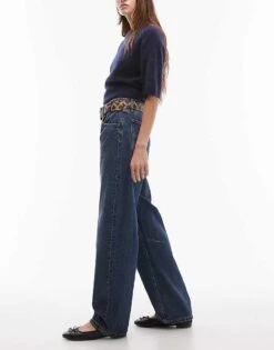 Mango Balloon Leg Jean In Dark Blue For Women -Mango Sales 208345547 3