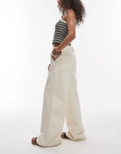 Mango Relaxed Straight Leg Jean In Ecru For Women White -Mango Sales 208345576 3