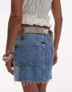 Mango Mirror Detailed Belt In Light Beige For Women -Mango Sales 208351587 3