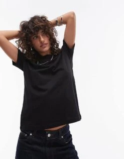 Mango Premium T-shirt In Black For Women