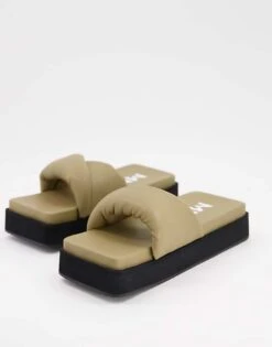 Mango Square Padded Sandals In Beige For Women -Mango Sales 23657691 1 beige 1