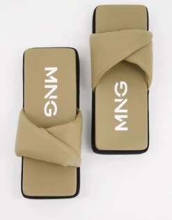 Mango Square Padded Sandals In Beige For Women -Mango Sales 23657691 3