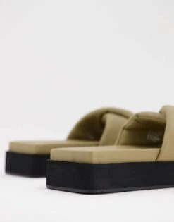 Mango Square Padded Sandals In Beige For Women -Mango Sales 23657691 4