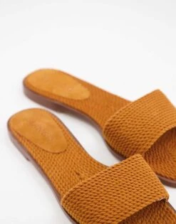 Mango Rope Flat Slider Sandal In Tan For Women -Mango Sales 23657787 3