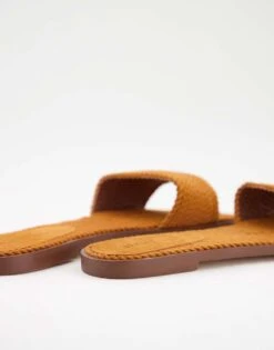Mango Rope Flat Slider Sandal In Tan For Women -Mango Sales 23657787 4